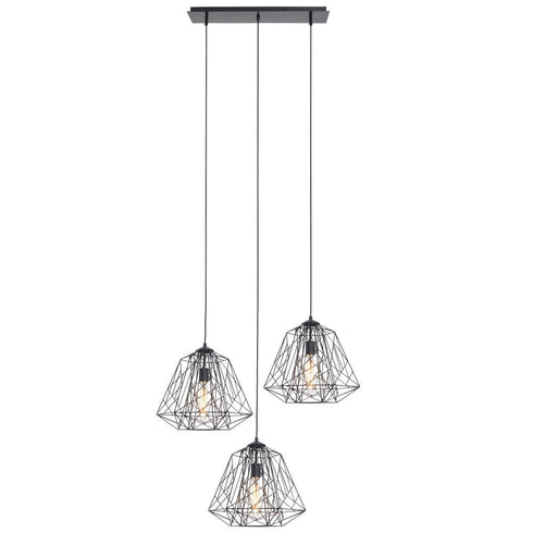 Varaluz Canopies Linear 3 Port Canopy in Black Model: 302M03BL