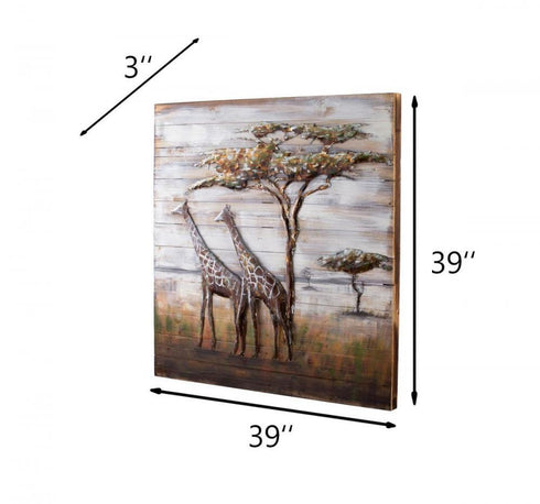 Varaluz Casa Serengeti Mixed Media Metal on Wood Wall Art Model: 4DWA0109
