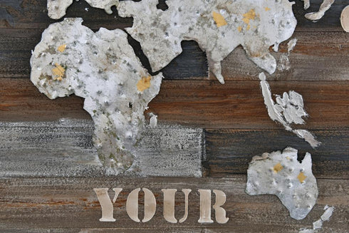 Varaluz Casa Wanderlust Rustic World Map Model: 4DWA0117