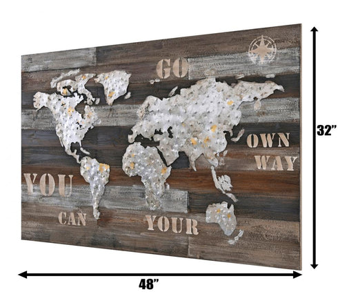 Varaluz Casa Wanderlust Rustic World Map Model: 4DWA0117