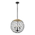 Varaluz Cayman 3 Light Orb Pendant Black Model: 362P03BL