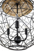 Varaluz Cayman 3 Light Orb Pendant Black Model: 362P03BL