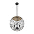 Varaluz Cayman 3 Light Orb Pendant Black Model: 362P03BL