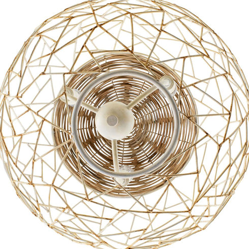 Varaluz Cayman 3 Light Orb Pendant Country White Model: 362P03CW