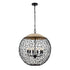 Varaluz Cayman 6 Light Orb Pendant Black Model: 362P06BL