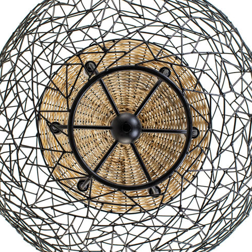 Varaluz Cayman 6 Light Orb Pendant Black Model: 362P06BL