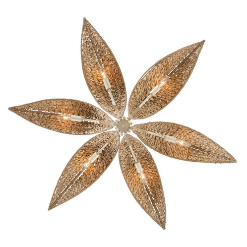 Varaluz Century Palm 6 Light Chandelier in Country White Model: 519C06CW