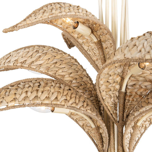 Varaluz Century Palm 9 Light 3 Tier Chandelier in Country White Model: 519C09CW