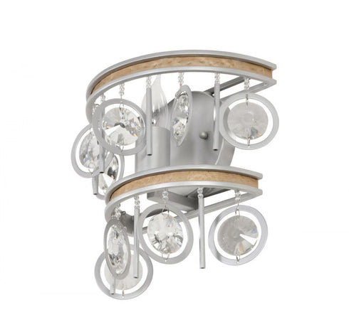 Varaluz Charmed 1 Light Wall Sconce Silve Champagne Mist in Silver/Champagne Mist Finish Model: 296W01SICM