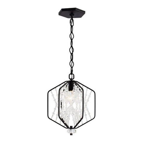Varaluz Chelsea 1 Light Mini Pendant Carbon Model: 321M01CB