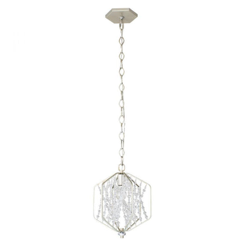 Varaluz Chelsea 1 Light Mini Pendant in Silverado Model: 321M01SO