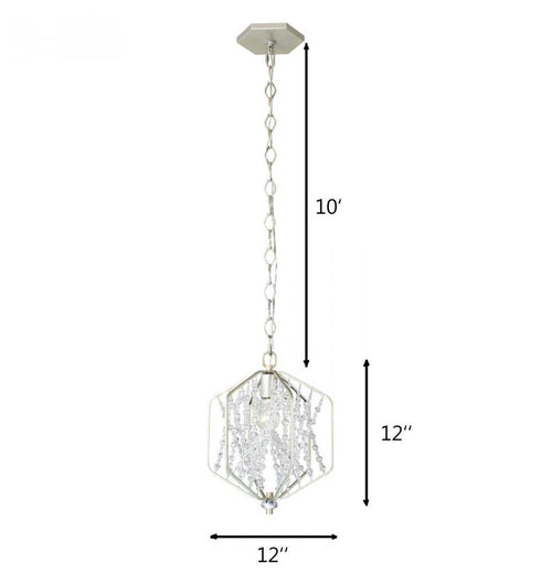 Varaluz Chelsea 1 Light Mini Pendant in Silverado Model: 321M01SO