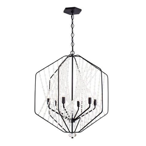 Varaluz Chelsea 6 Light Pendant Carbon Model: 321P06CB