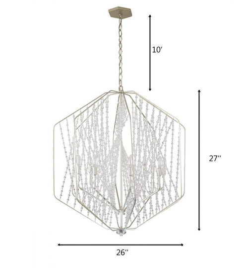 Varaluz Chelsea 6 Light Pendant in Silverado Model: 321P06SO