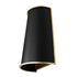 Varaluz Coco 2 Light Sconce Matte Blac French Gold Model: 364W02MBFG