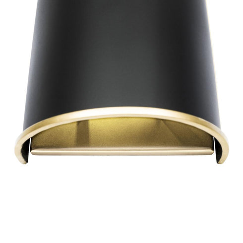 Varaluz Coco 2 Light Sconce Matte Blac French Gold Model: 364W02MBFG