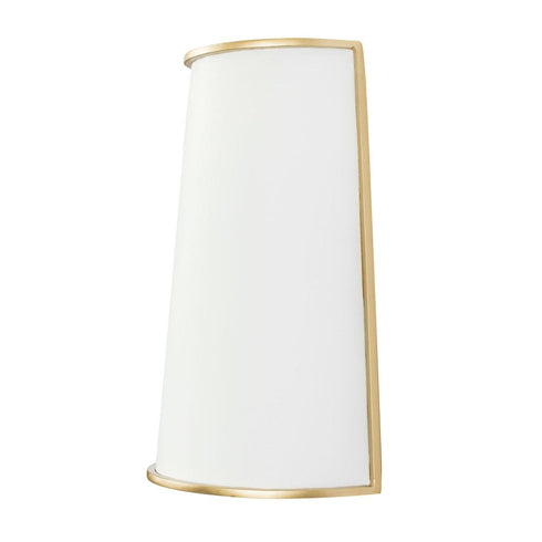 Varaluz Coco 2 Light Sconce Matte Whit French Gold Model: 364W02MWFG