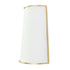 Varaluz Coco 2 Light Sconce Matte Whit French Gold Model: 364W02MWFG