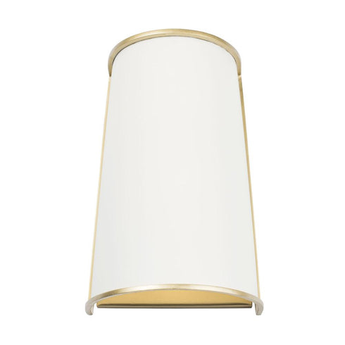 Varaluz Coco 2 Light Sconce Matte Whit French Gold Model: 364W02MWFG