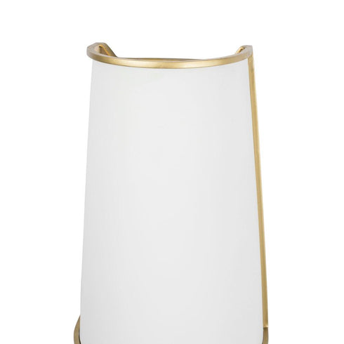 Varaluz Coco 2 Light Sconce Matte Whit French Gold Model: 364W02MWFG