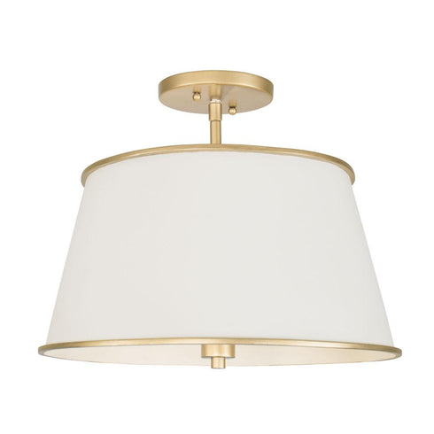 Varaluz Coco 4 Light Semi Flush Matte Whit French Model: 364S04MWFG