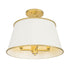 Varaluz Coco 4 Light Semi Flush Matte Whit French Model: 364S04MWFG