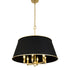 Varaluz Coco 6 Light Pendant Matte Blac French Gold Model: 364P06MBFG