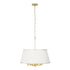 Varaluz Coco 6 Light Pendant Matte Whit French Gold Model: 364P06MWFG