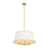 Varaluz Coco 6 Light Pendant Matte Whit French Gold Model: 364P06MWFG