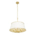 Varaluz Coco 6 Light Pendant Matte Whit French Gold Model: 364P06MWFG