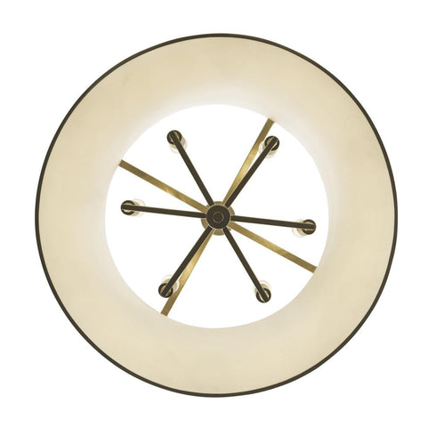 Varaluz Coco 6 Light Pendant Matte Whit French Gold Model: 364P06MWFG