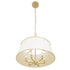 Varaluz Coco 6 Light Pendant Matte Whit French Gold Model: 364P06MWFG