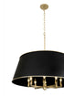 Varaluz Coco 8 Light Pendant Matte Blac French Gold Model: 364P08MBFG