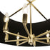 Varaluz Coco 8 Light Pendant Matte Blac French Gold Model: 364P08MBFG