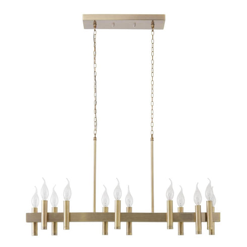 Varaluz Collette 12 Light Linear Pendant Antique Model: 357N12BB
