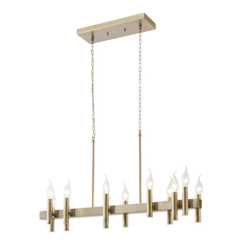 Varaluz Collette 12 Light Linear Pendant in Antique Brass Model: 357N12BB