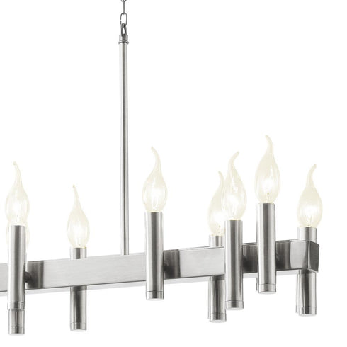 Varaluz Collette 12 Light Linear Pendant in Satin Nickel Model: 357N12SN