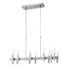 Varaluz Collette 12 Light Linear Pendant in Satin Nickel Model: 357N12SN