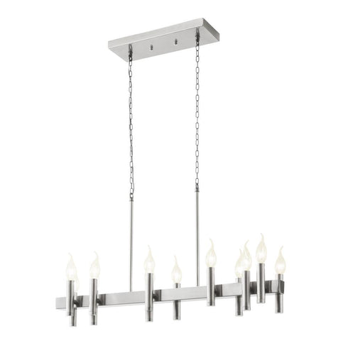 Varaluz Collette 12 Light Linear Pendant in Satin Nickel Model: 357N12SN