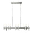 Varaluz Collette 12 Light Linear Pendant in Satin Nickel Model: 357N12SN