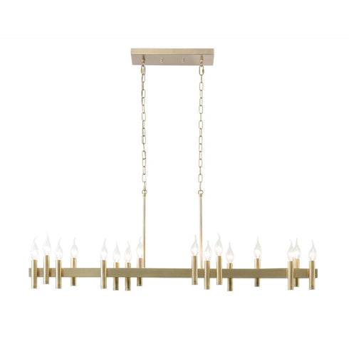 Varaluz Collette 16 Light Linear Pendant in Antique Brass Model: 357N16BB