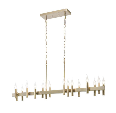Varaluz Collette 16 Light Linear Pendant in Antique Brass Model: 357N16BB