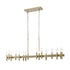 Varaluz Collette 16 Light Linear Pendant in Antique Brass Model: 357N16BB