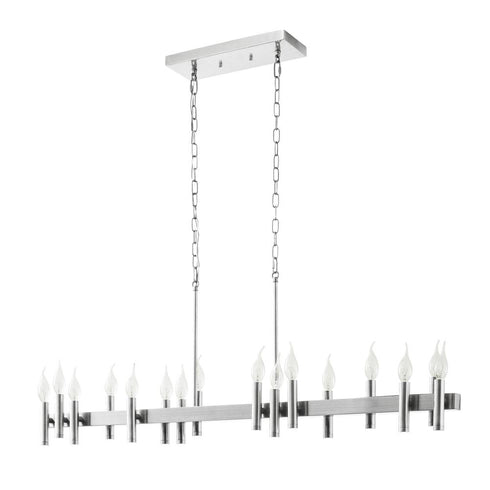 Varaluz Collette 16 Light Linear Pendant in Satin Nickel Model: 357N16SN