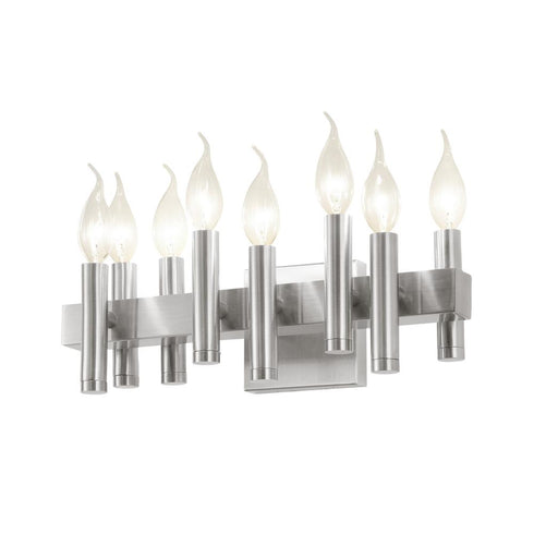 Varaluz Collette 8 Light Bath in Satin Nickel Model: 357B08SN