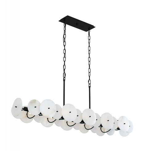 Varaluz Cosmos 10 Light Linear Pendant Matte Black Model: 370N10MB