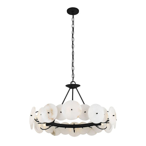 Varaluz Cosmos 6 Light Chandelier Matte Black Model: 370C06MB