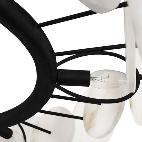 Varaluz Cosmos 6 Light Chandelier Matte Black Model: 370C06MB