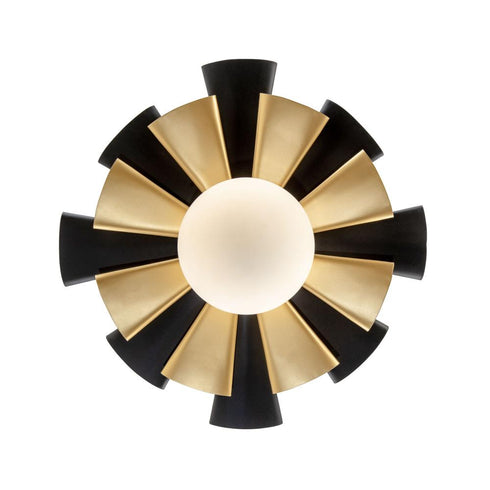 Varaluz Daphne 1 Light Large Pendant Matte Blac Model: 372P01LMBFG