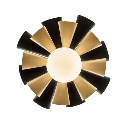 Varaluz Daphne 1 Light Medium Pendant Matte Blac Model: 372P01MMBFG